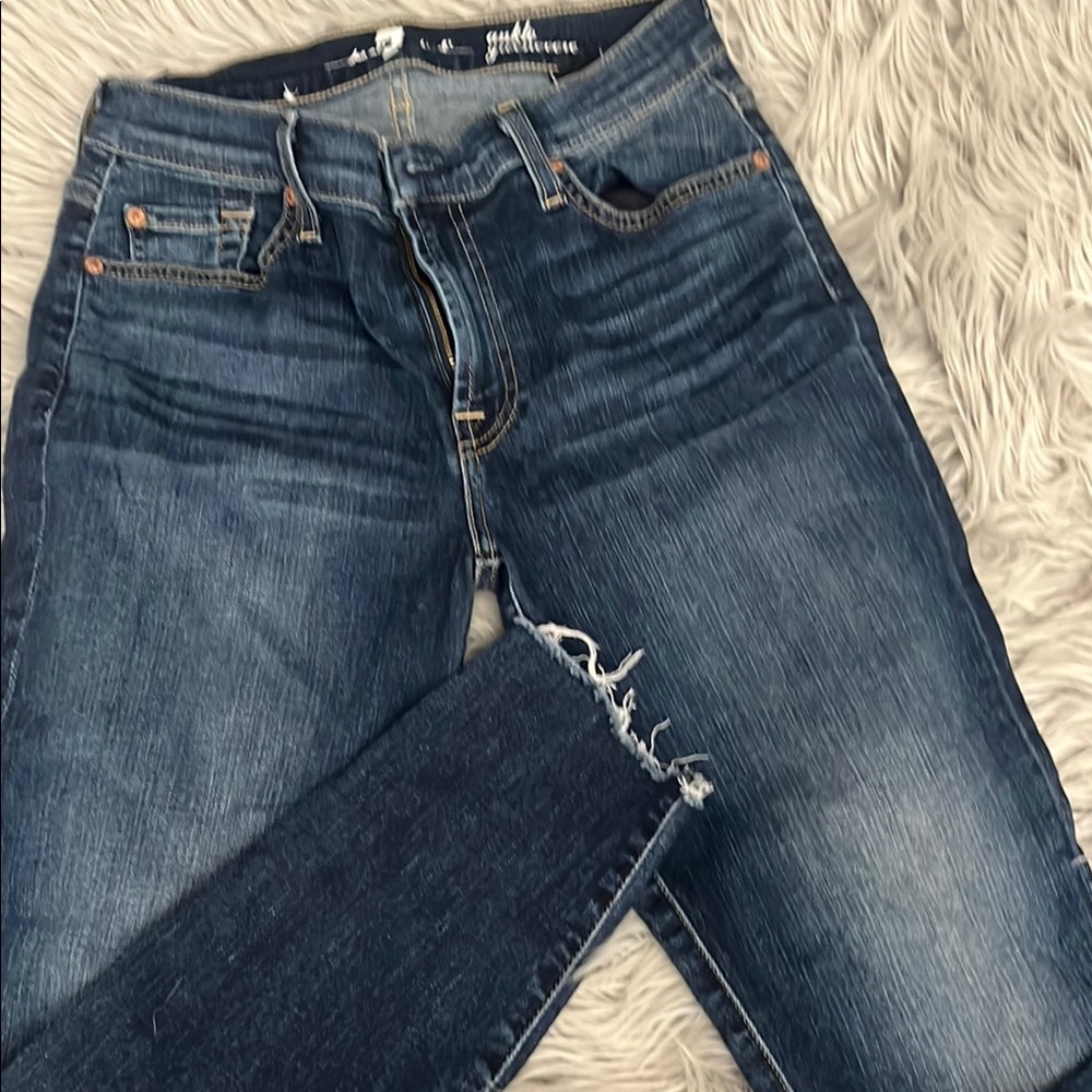 7 For All Mankind ankle qwenevere size 27 raw hem
